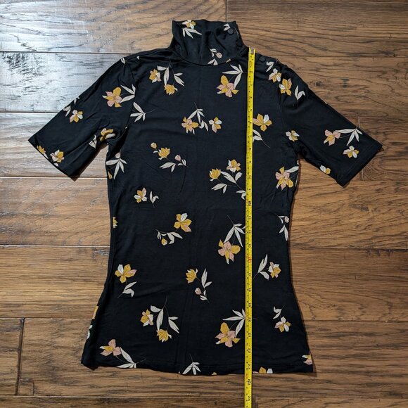 RW&CO mock neck floral top black size small - Picture 7 of 12